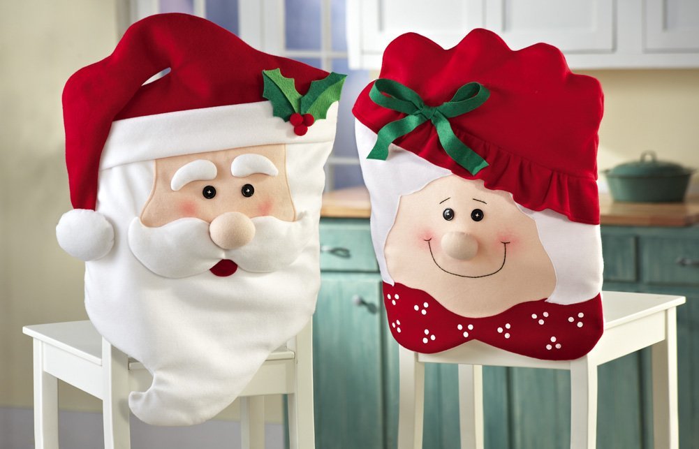 Mr & Mrs Santa Claus Christmas Kitchen Decoration
