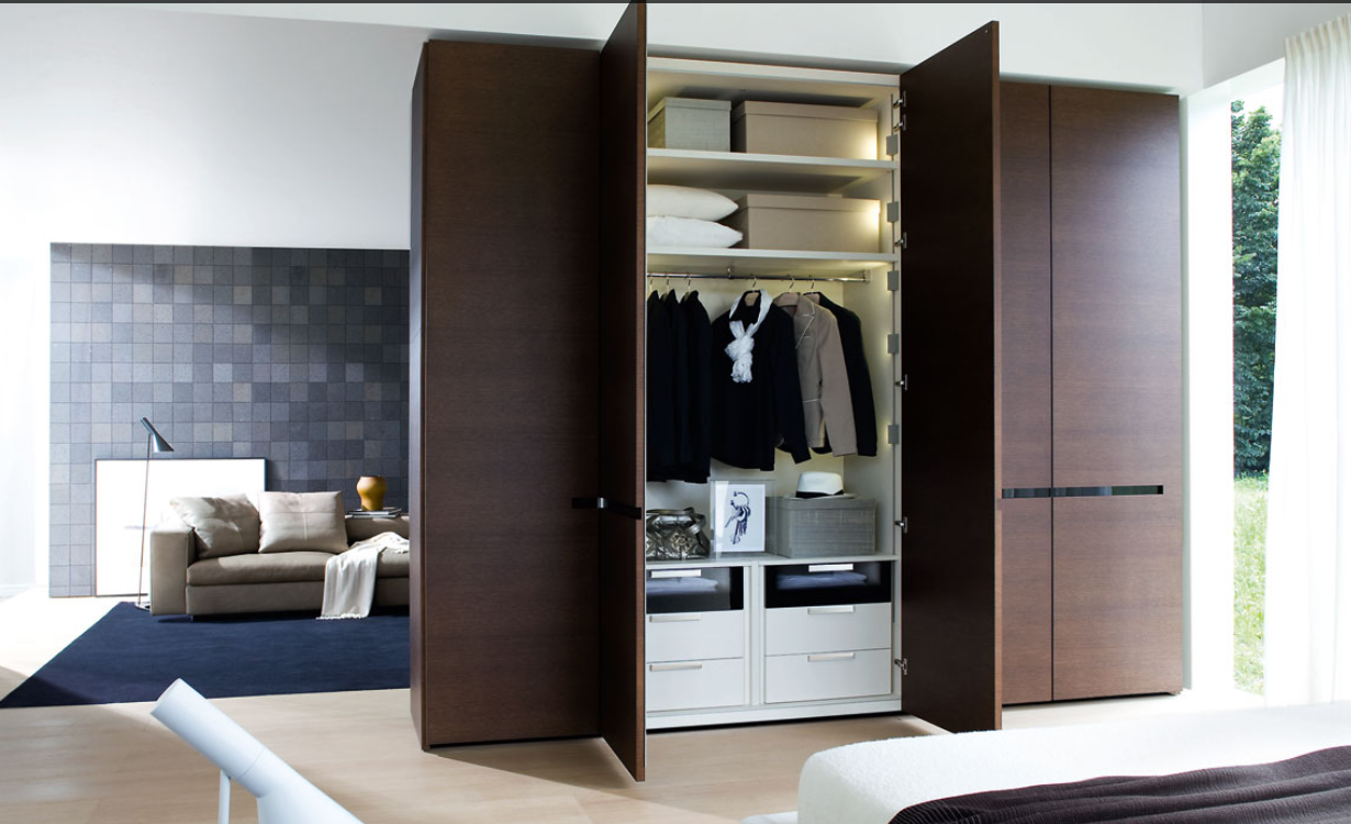 Brown Wood Wardrobe Design