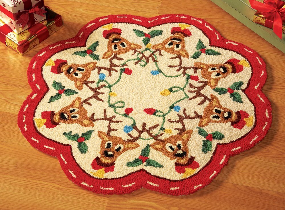Reindeer Christmas Holiday Rug
