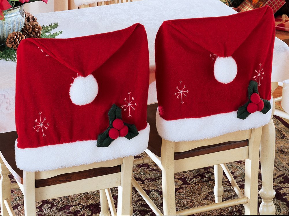 Santa Hat Christmas Chair Covers