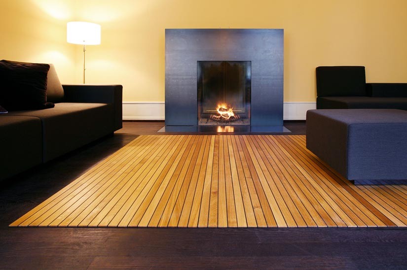 Wooden Floor Rug for Living Room