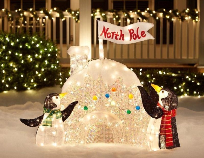 North Pole Igloo Outdoor Christmas Decoration