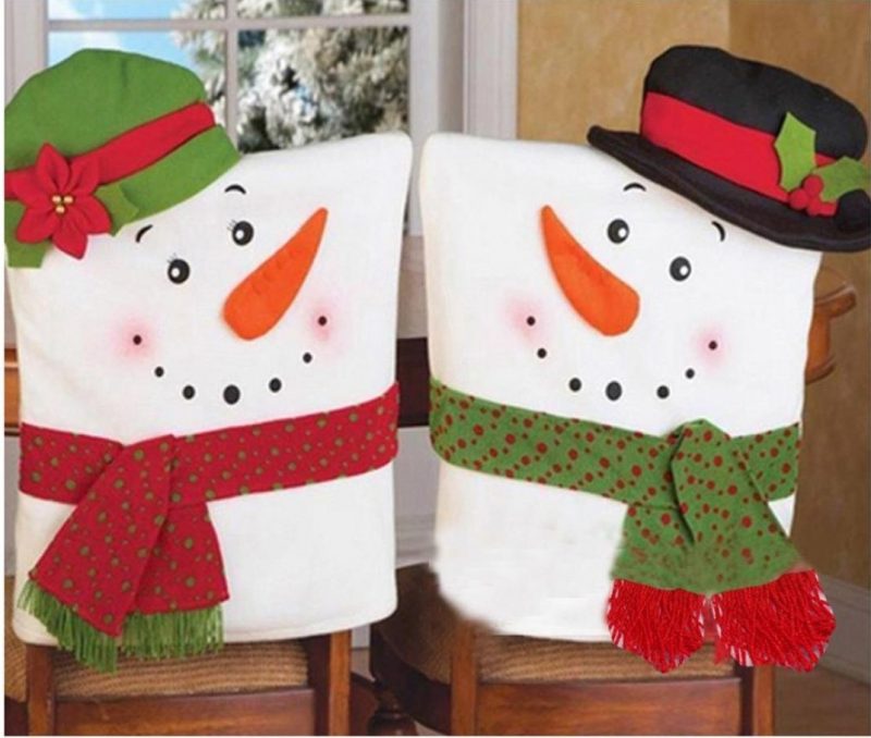 Christmas Snowman Christmas Chair Covers