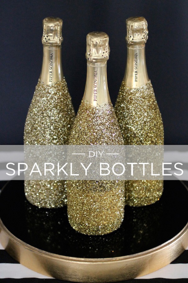 DIY Wine Bottle for New Year Party