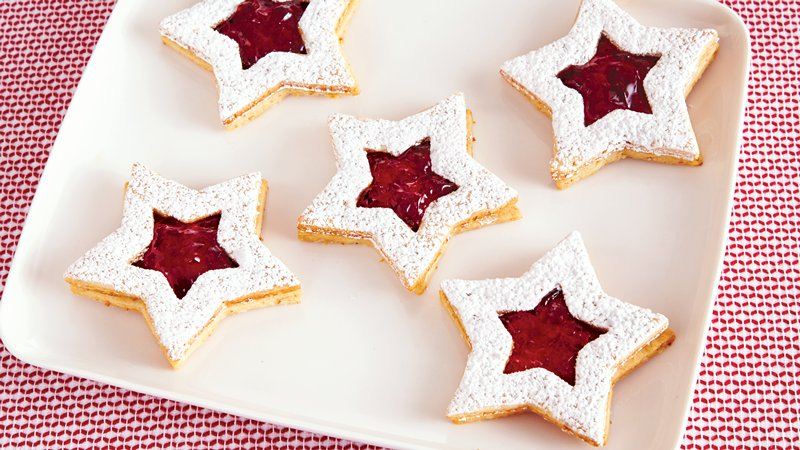 Linzer Star Christmas Cookies