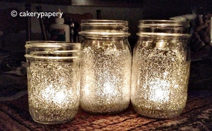 Glitter Mason Jar Candles