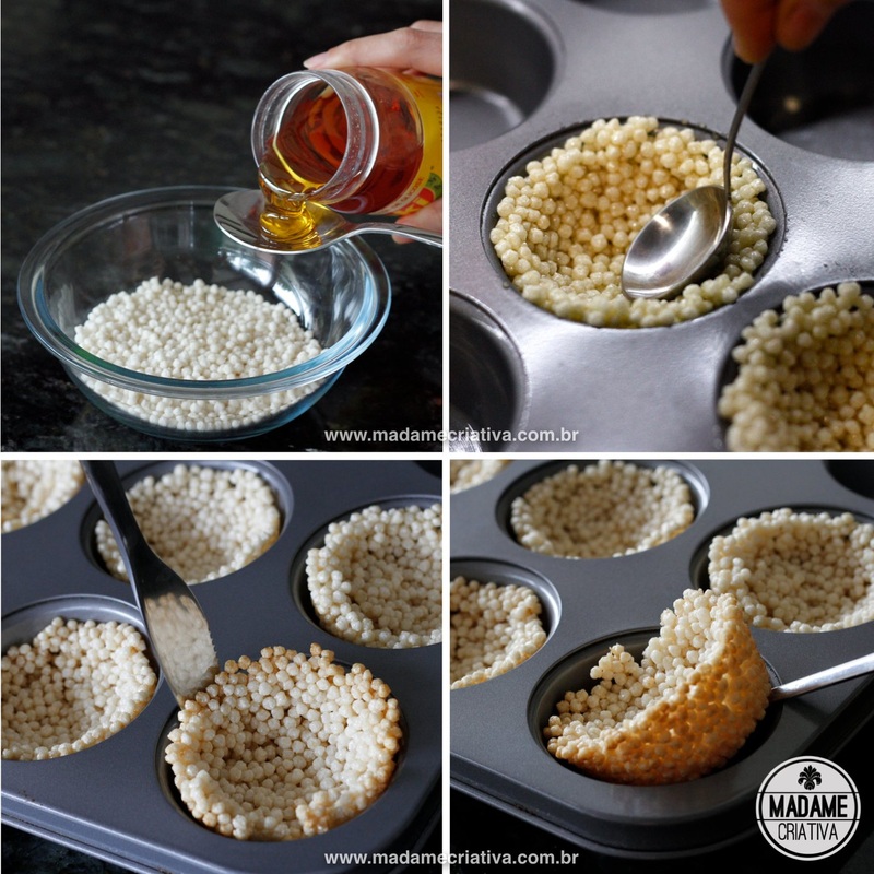 Steps to make rice flakes basket