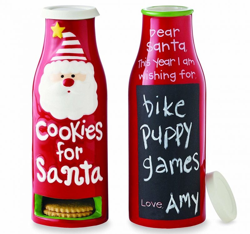 Cookies for Santa Milk Bottle Cookie Jar