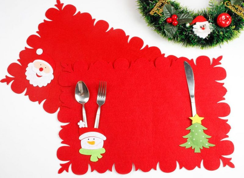 Christmas Placemat with cutlery holder