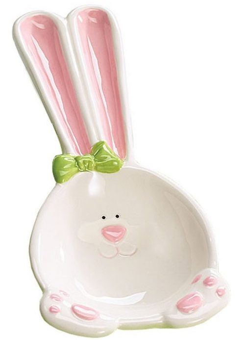 Easter Bunny Ceramic Spoon Rest
