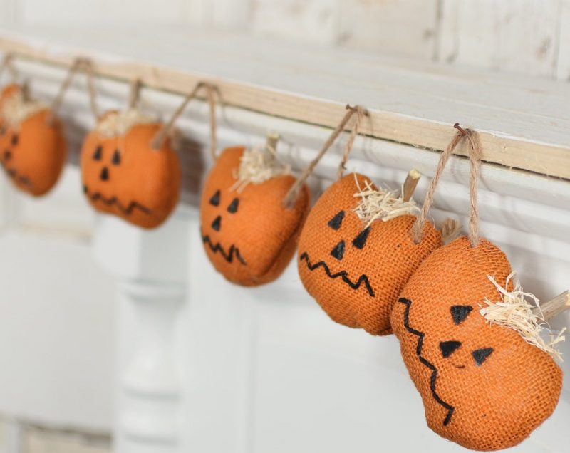 Halloween Jack O Lantern Pumpkin Garland