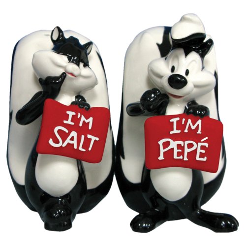 Looney Tunes Pepe Le Pew and Penelope Salt and Pepper Shakers Set