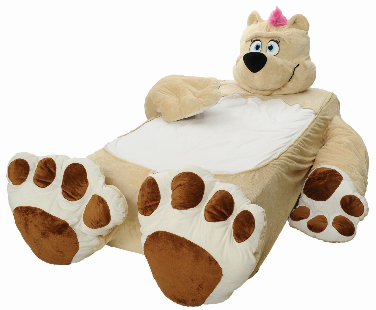 Incredibeds Teddy Bear Bed Cover, Twin, Beige