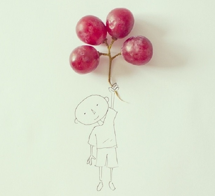 Boy with Grapes