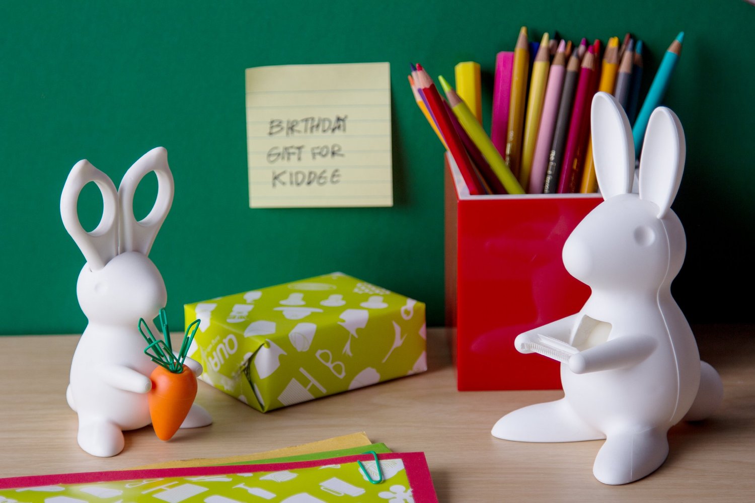 Bunny Desk Organiser - Scissors and Paper Clips Holder
