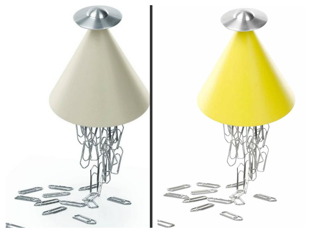 Lamp Shaped Magnetic Paperclip Holder