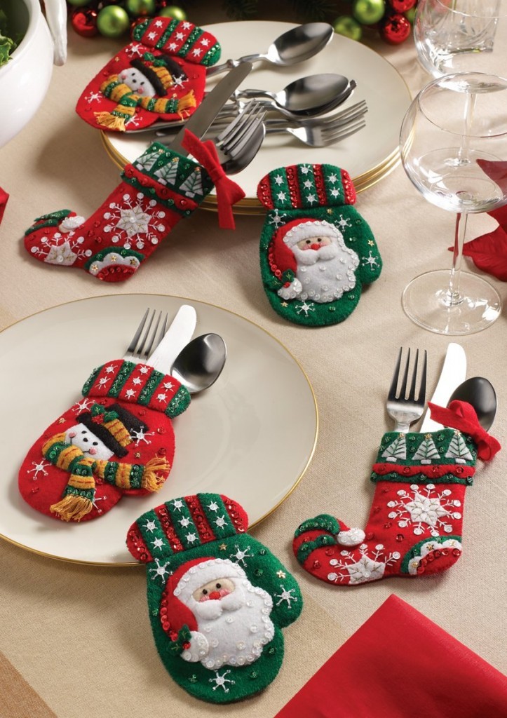 Adorable Christmas Silverware Holders Home Designing