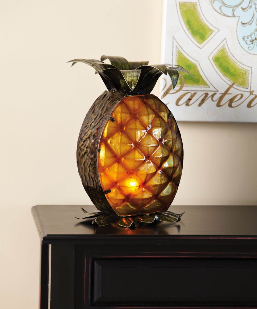 Craftsmen Glass and Metal Pineapple Lamp