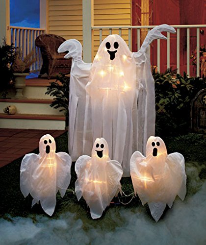 Spooky Halloween Haunted House Yard Prop White Lights Outdoor Decoration