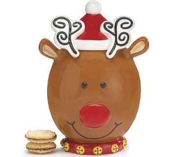 Reindeer Cookie Jar For Holiday Treat