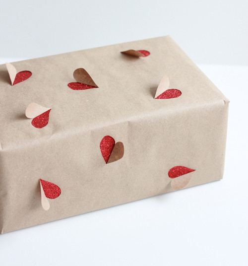 Heart Cut out Gift Wrapping