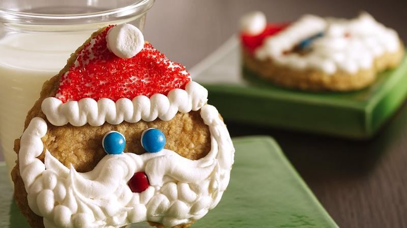 Santa Face Shortbread Cookies