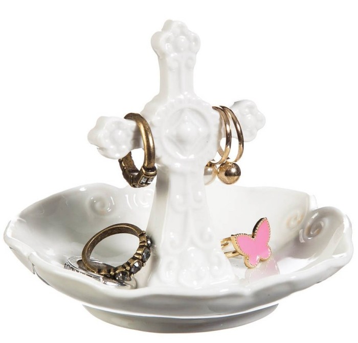 Cross and Wings Ring Holder