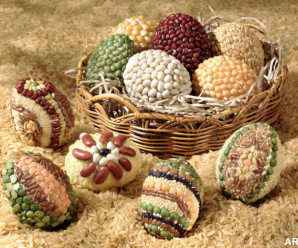 Decorative Easter Eggs with Seeds
