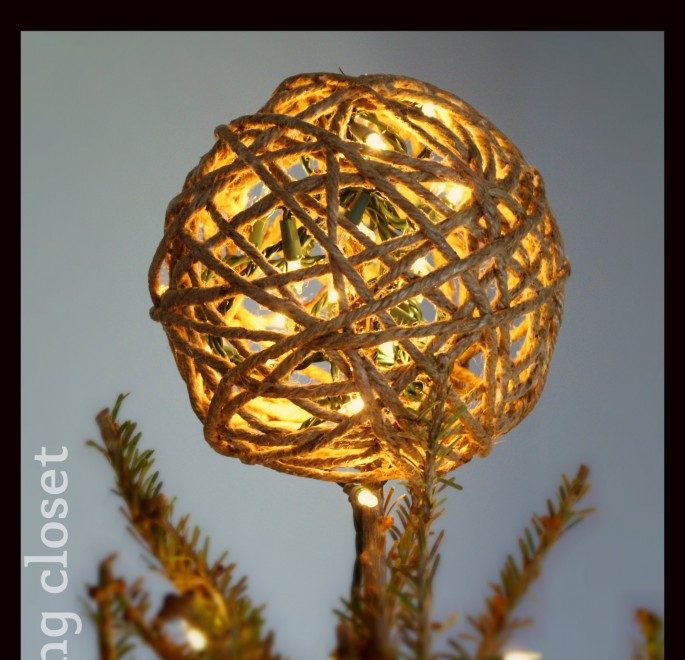 Glitter Twine Ball Ornament