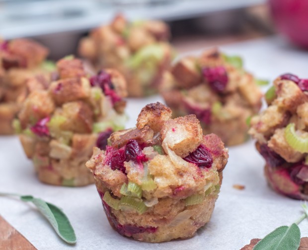 Cranberry & Sage Stuffing Muffins