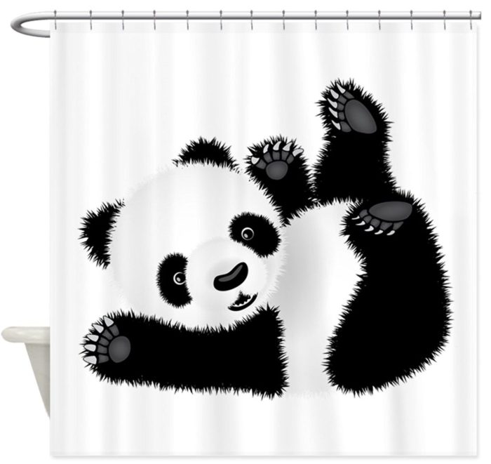 Baby Panda Shower Curtain
