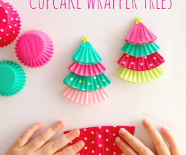 Cupcake Wrapper Trees