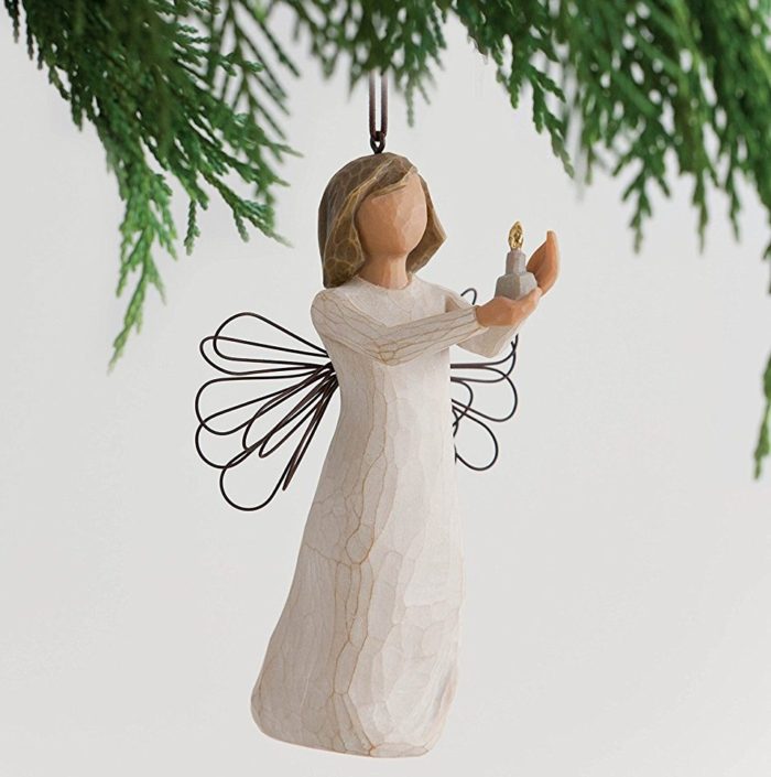 Angel Holding Candle Ornament