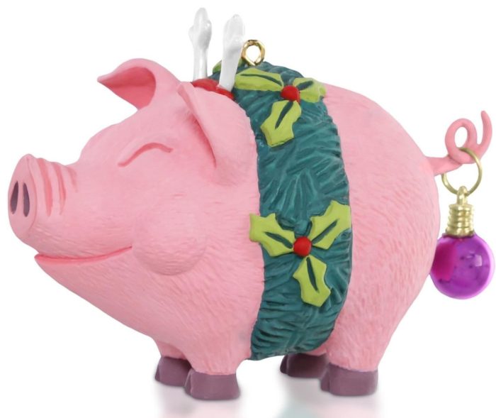 Christmas Pig Ornament