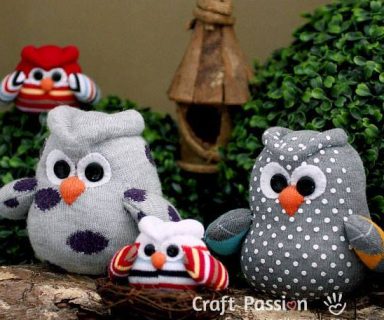 Handmade Sock Owls