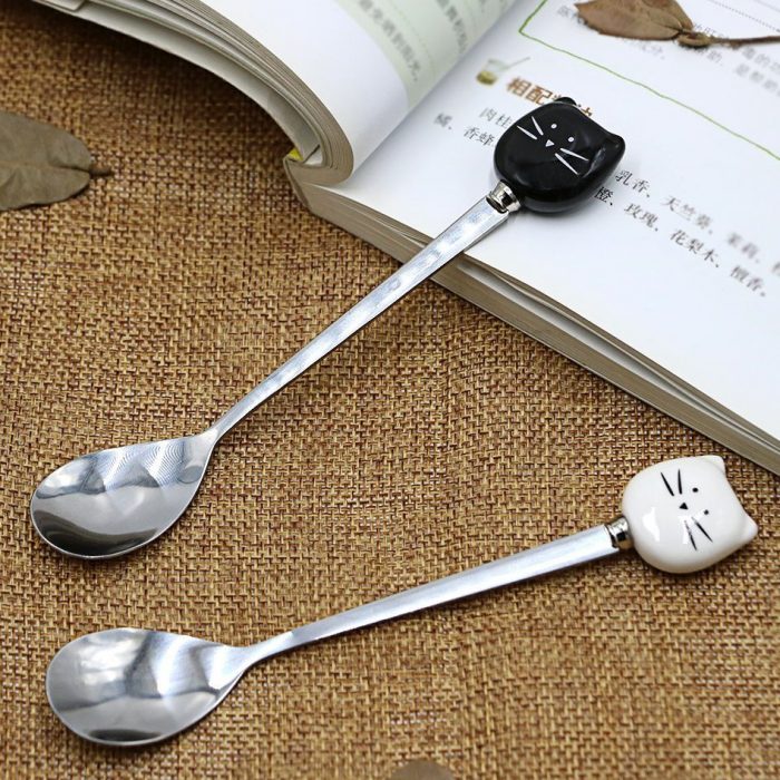 Cute Cat Design Ice-Cream Spoons