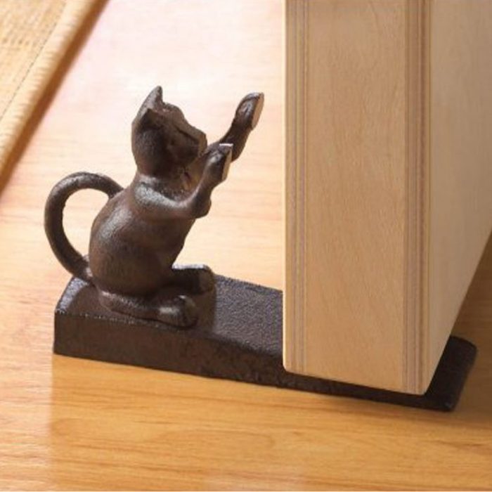 Door Stopper with Cat Figurine