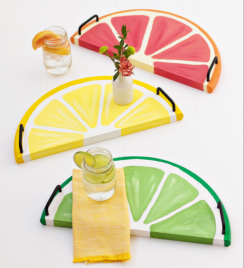 Colorful Summer Serving Trays