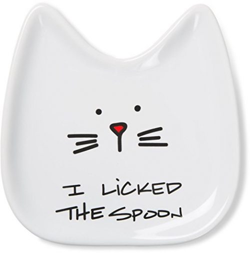 Blobby Cat White Spoon Rest