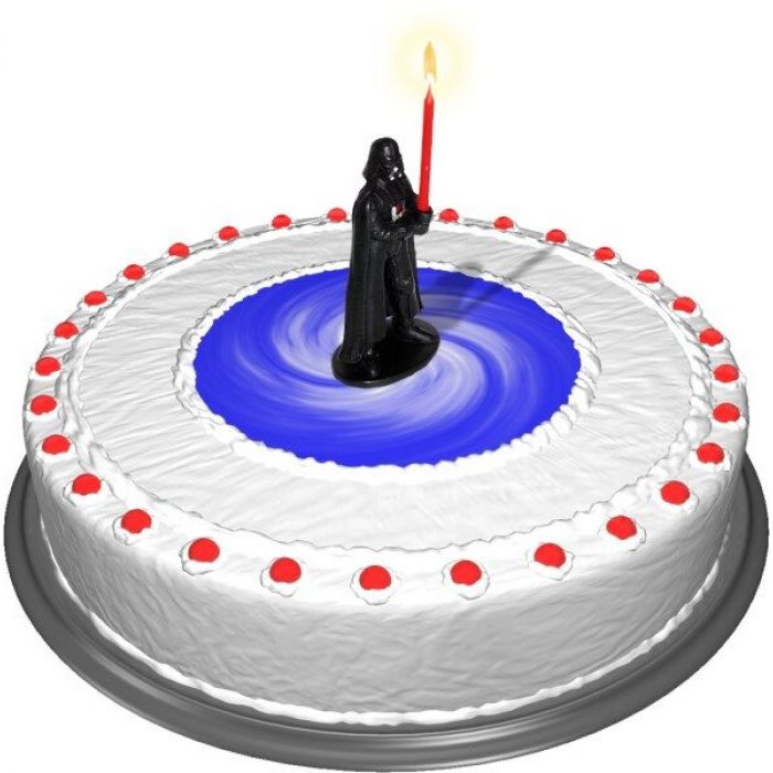 Black Darth Vader Birthday Candle