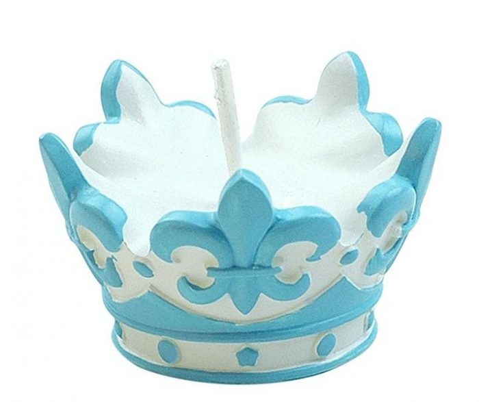Blue Crown Design Birthday Candle