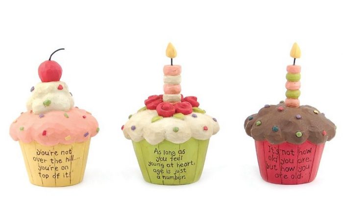 Cupcakes with Cherry Birthday Candle