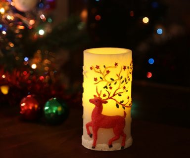 Decorative Reindeer Christmas Candle