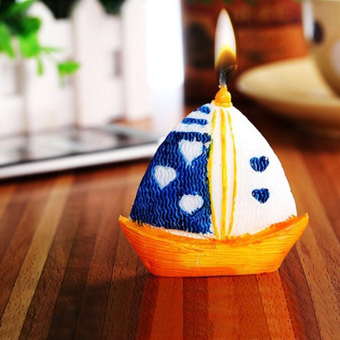 Simple Sailboat Birthday Candle