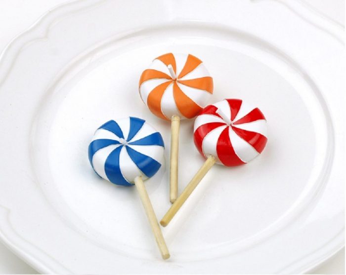 Tricolor Windmill Lollipop Birthday Candles