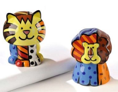 Lion and Tiger Pattern Shakers Tableware