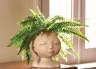Lovable Head of a Lady Resin Planter