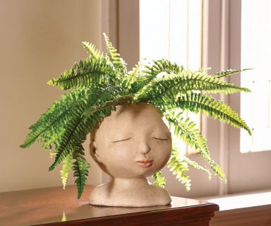 Lovable Head of a Lady Resin Planter