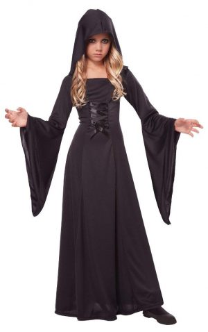 Black Hooded Robe Costume