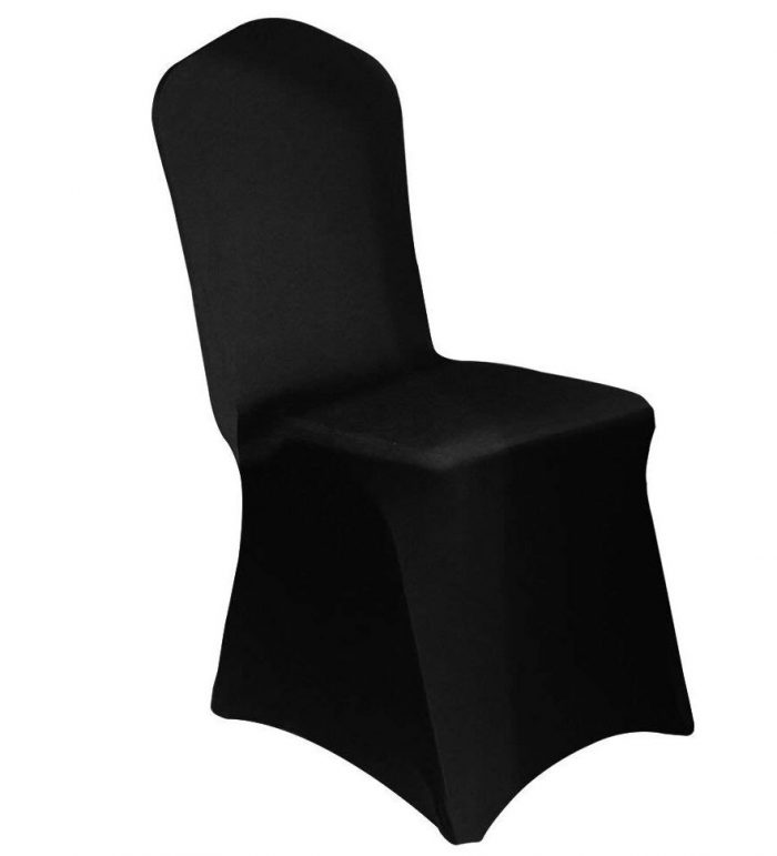 Black Spandex Halloween Chair Cover